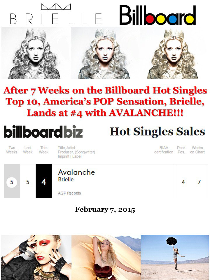 Brielle on Billboard at number 4 at week 7